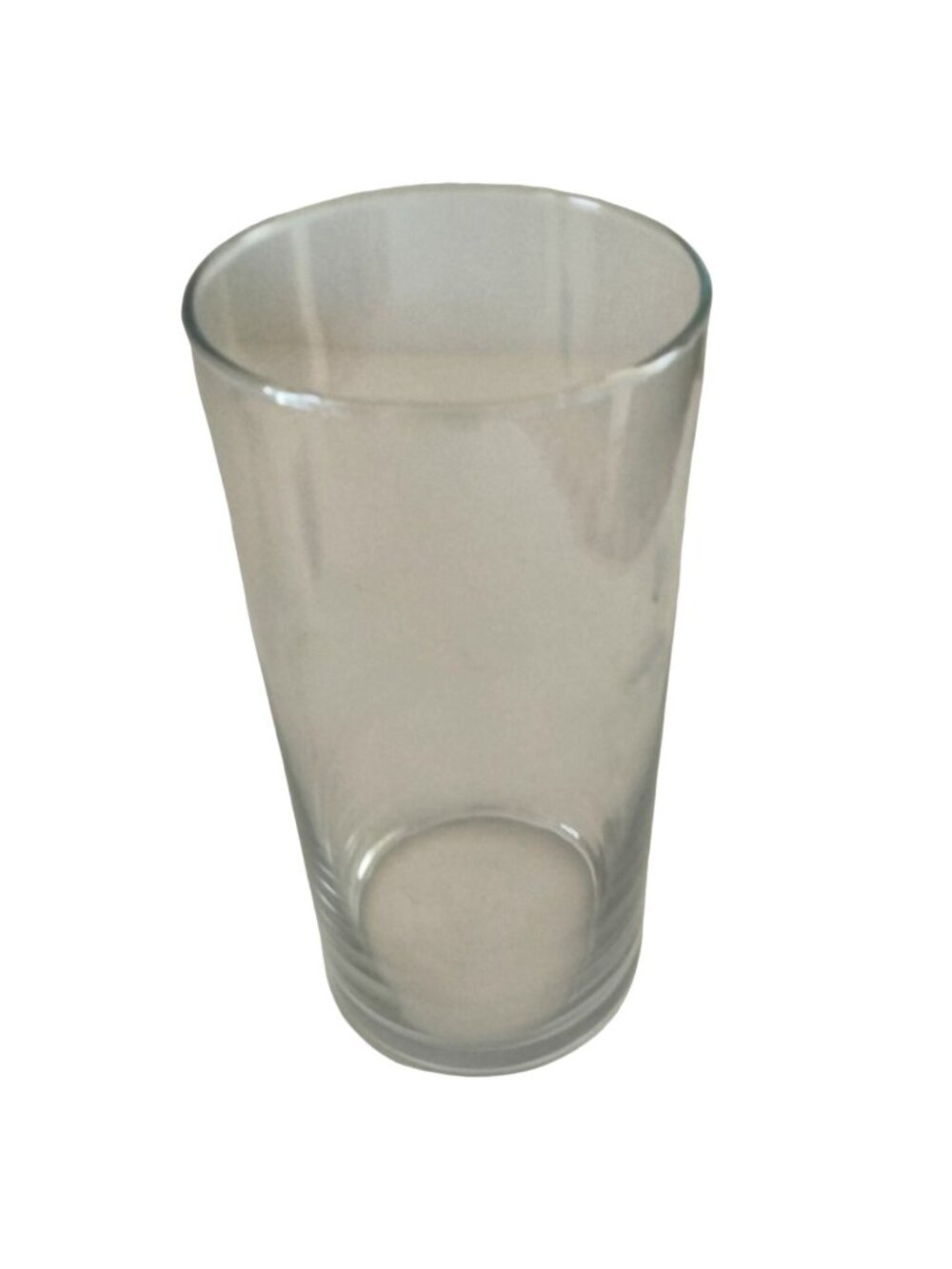 Clear Glass Vase Straight Round Simple Tall 7 inch